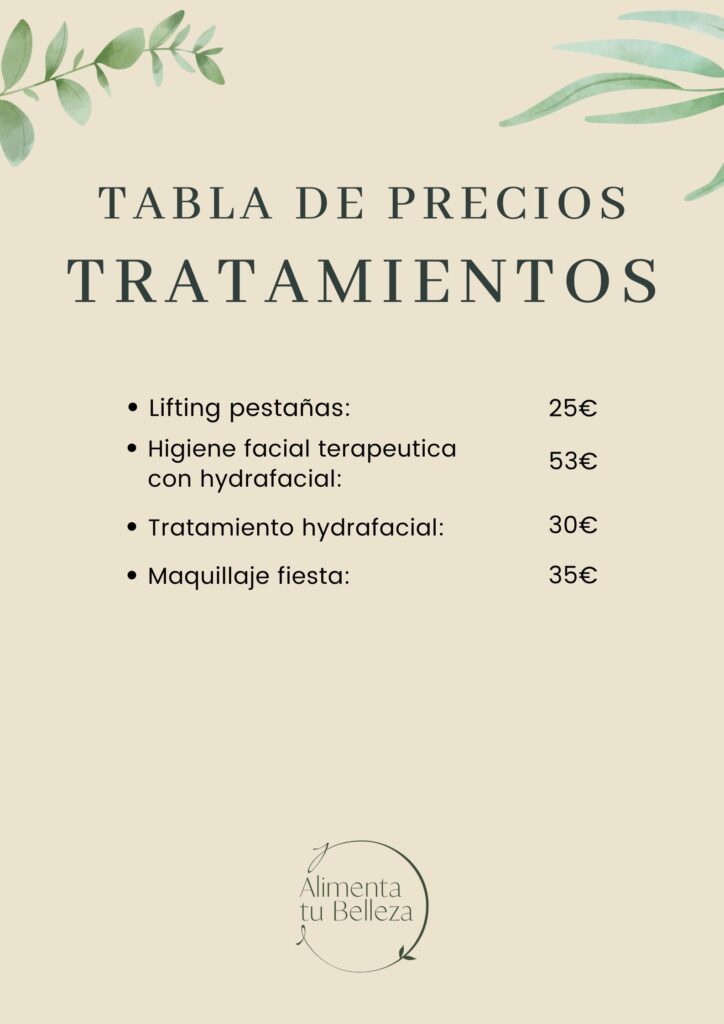 Precios Alimenta tu belleza 4